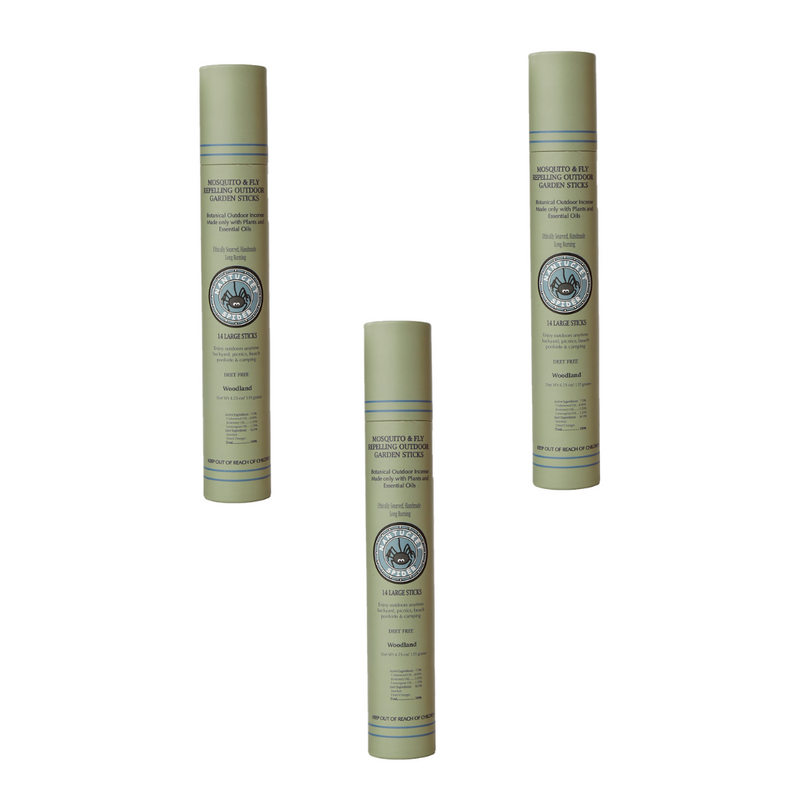 Multi Set: Mosquito & Fly Repelling Outdoor Garden Incense Sticks (14 Stick Tube) x 3