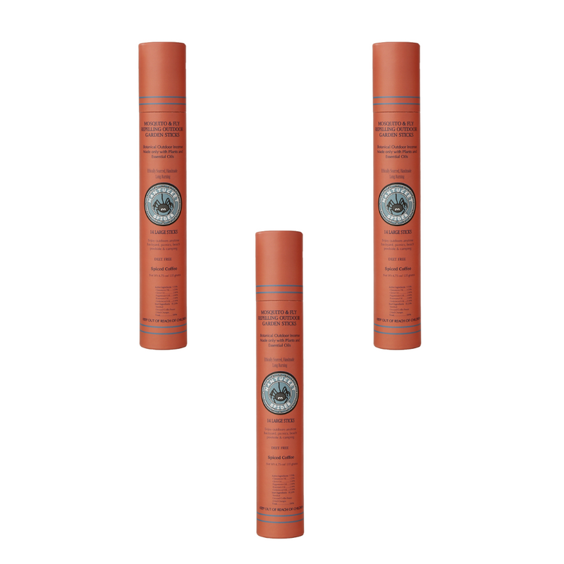 Multi Set: Mosquito & Fly Repelling Outdoor Garden Incense Sticks (14 Stick Tube) x 3