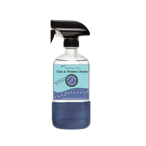 Glass & Window Cleaning Spray - 16 oz - Just-Add-Water - 2 Concentrated Cleaning Strips + 16 oz Reusable Glass Spray Bottle