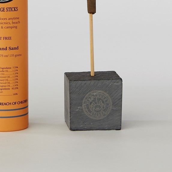 Artisanal Stone Block Incense Holder Media 1 of 3