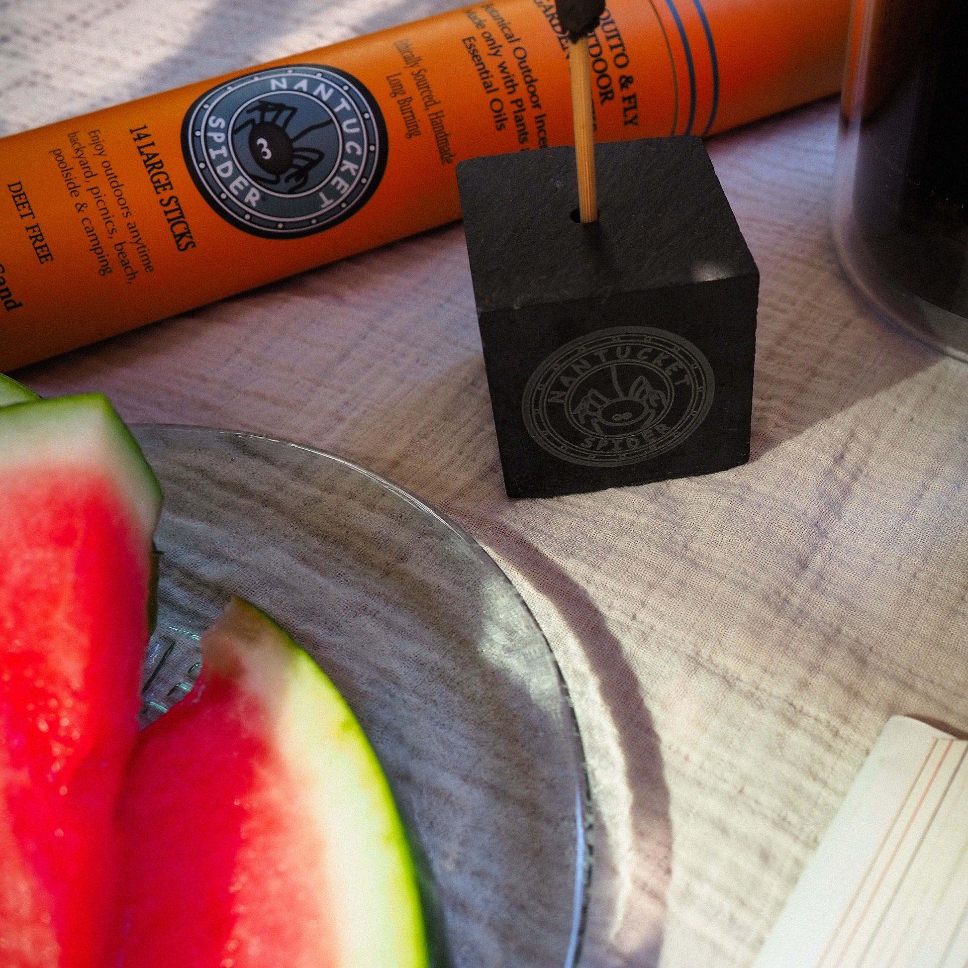 Bundle & Save 15%: Incense Holder + Mosquito & Fly Repelling Outdoor Garden Incense Sticks - Nantucket Spider