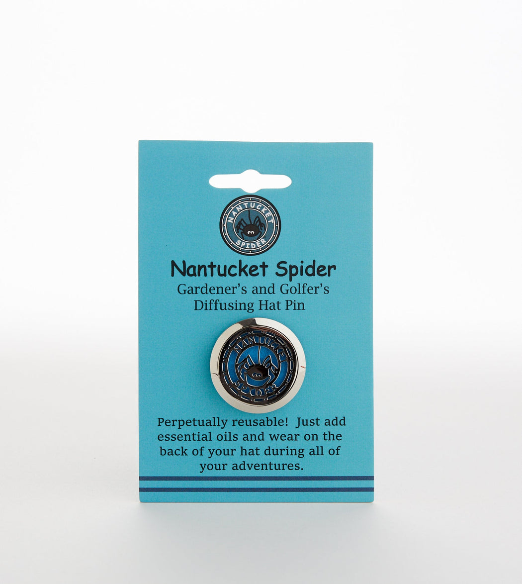 Gardener & Golfer's Diffusing Hat Pin and Outdoor Diffusing Essential Oil Blend Bundle - Nantucket Spider