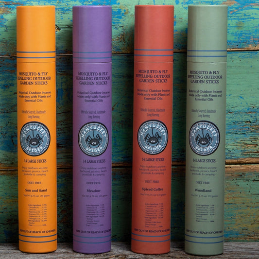 Mosquito Repellent & Fly Repelling Outdoor Garden Incense Sticks (14 Stick Tube) - Nantucket Spider