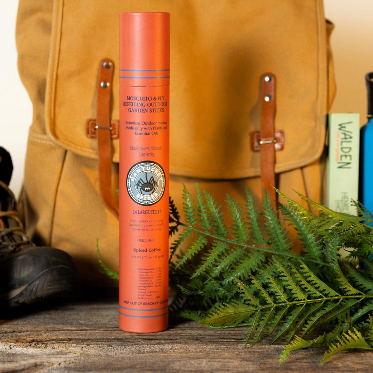 Mosquito Repellent & Fly Repelling Outdoor Garden Incense Sticks (14 Stick Tube) - Nantucket Spider