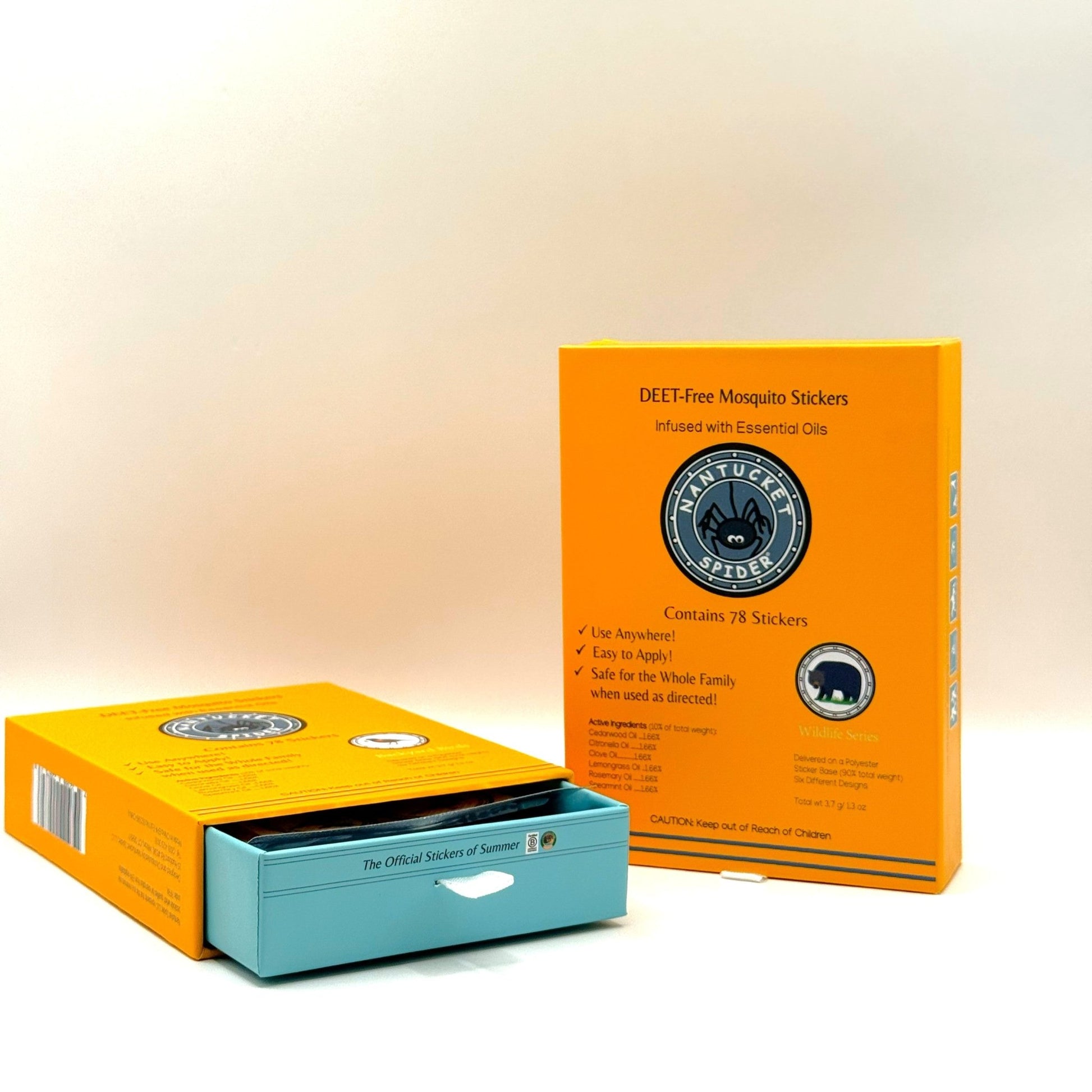 Natural Mosquito - Repelling Stickers | Made With Essential Oils | Pack of 78 - Nantucket Spider