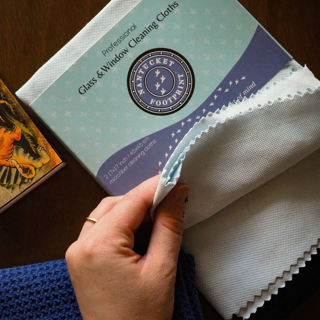 Professional Microfiber Glass & Window Cleaning Cloth Set x3 - Nantucket Spider