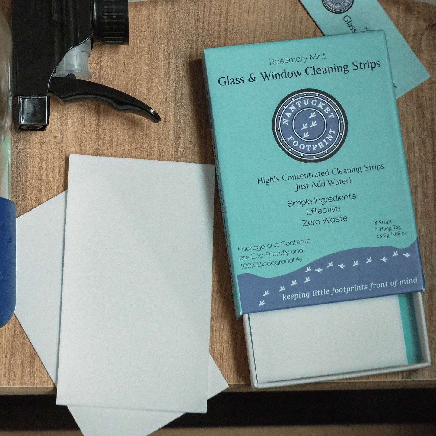 Zero Waste Glass & Window Cleaning Strips - 8 Strips - Nantucket Spider