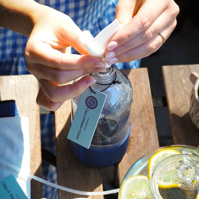 Window Bundle: Window Strips & Reusable Glass Bottle & Eco Friendly Cleaning Cloths