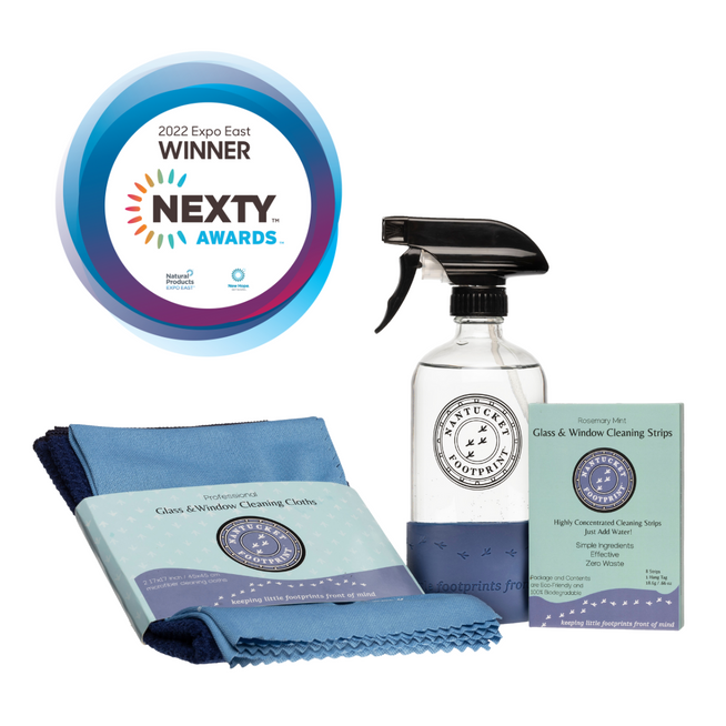 Window Bundle: Window Strips & Reusable Glass Bottle & Eco Friendly Cleaning Cloths