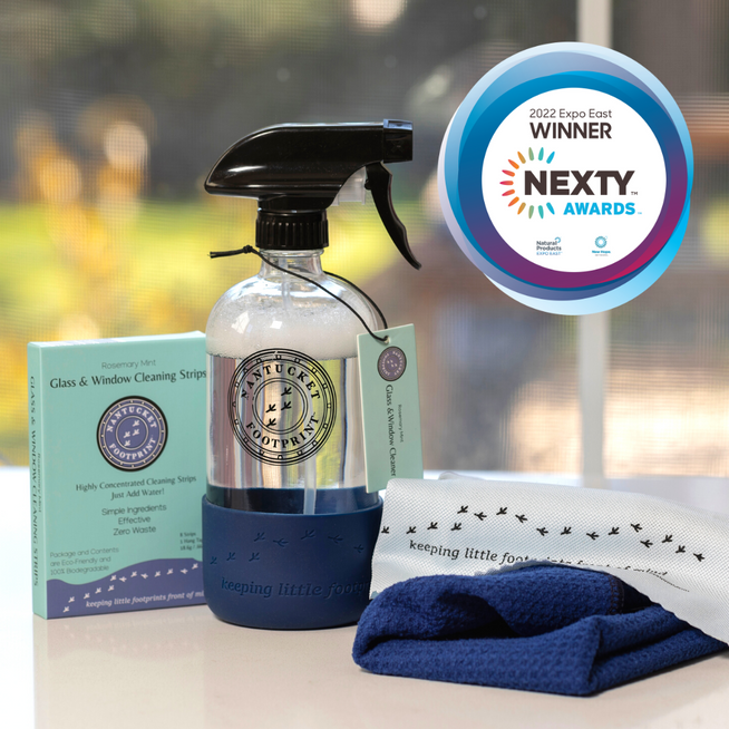 Window Bundle: Window Strips & Reusable Glass Bottle & Eco Friendly Cleaning Cloths