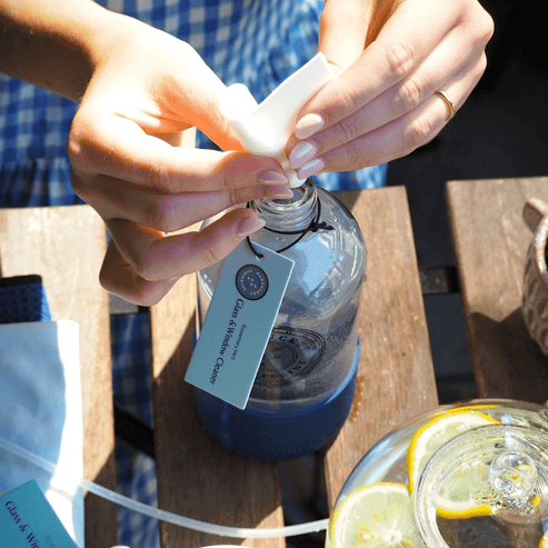 Place strips in bottle