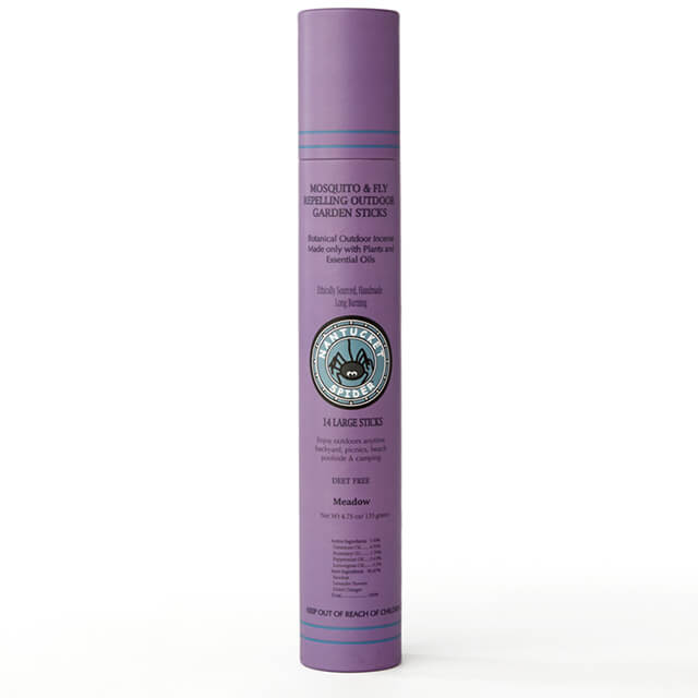 Mosquito Repellent & Fly Repelling Outdoor Garden Incense Sticks (14 Stick Tube) - Nantucket Spider
