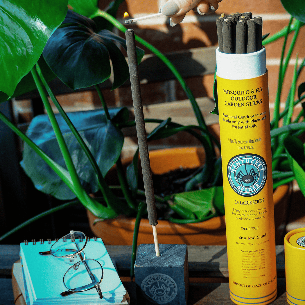 Mosquito Repellent & Fly Repelling Outdoor Garden Incense Sticks (14 Stick Tube) - Nantucket Spider