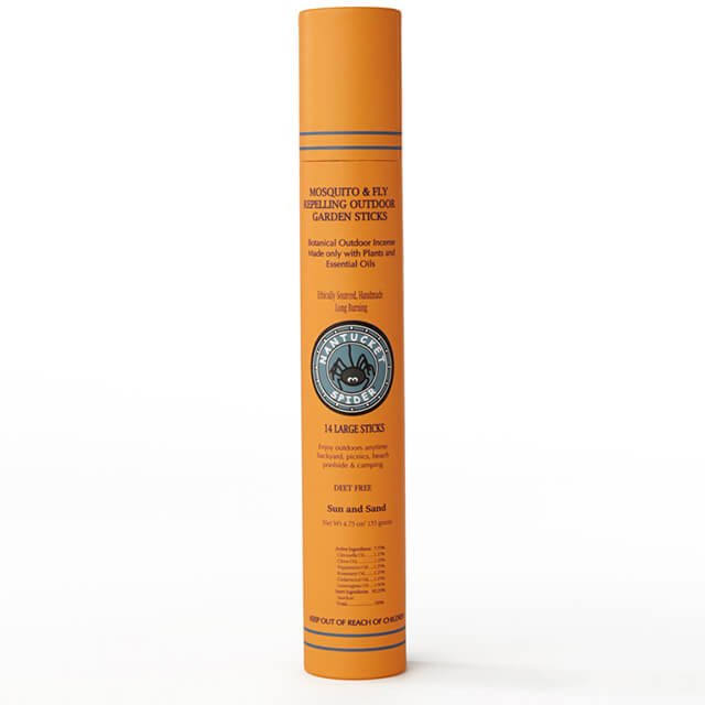 Mosquito Repellent & Fly Repelling Outdoor Garden Incense Sticks (14 Stick Tube) - Nantucket Spider