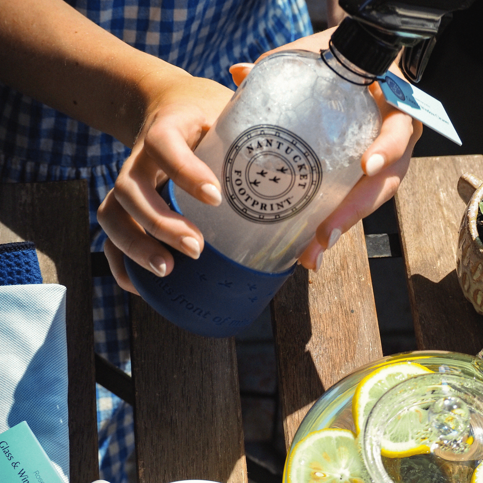 Nantucket Footprint Glass Spray Bottle - Thumbnail 3