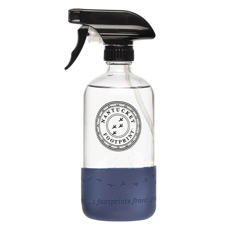 Reusable 16 oz Glass Spray Bottle (Empty) with Silicone Cushion Base - Nantucket Spider